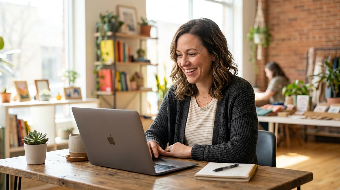 A website chat assistant answering a visitor question and booking a meeting